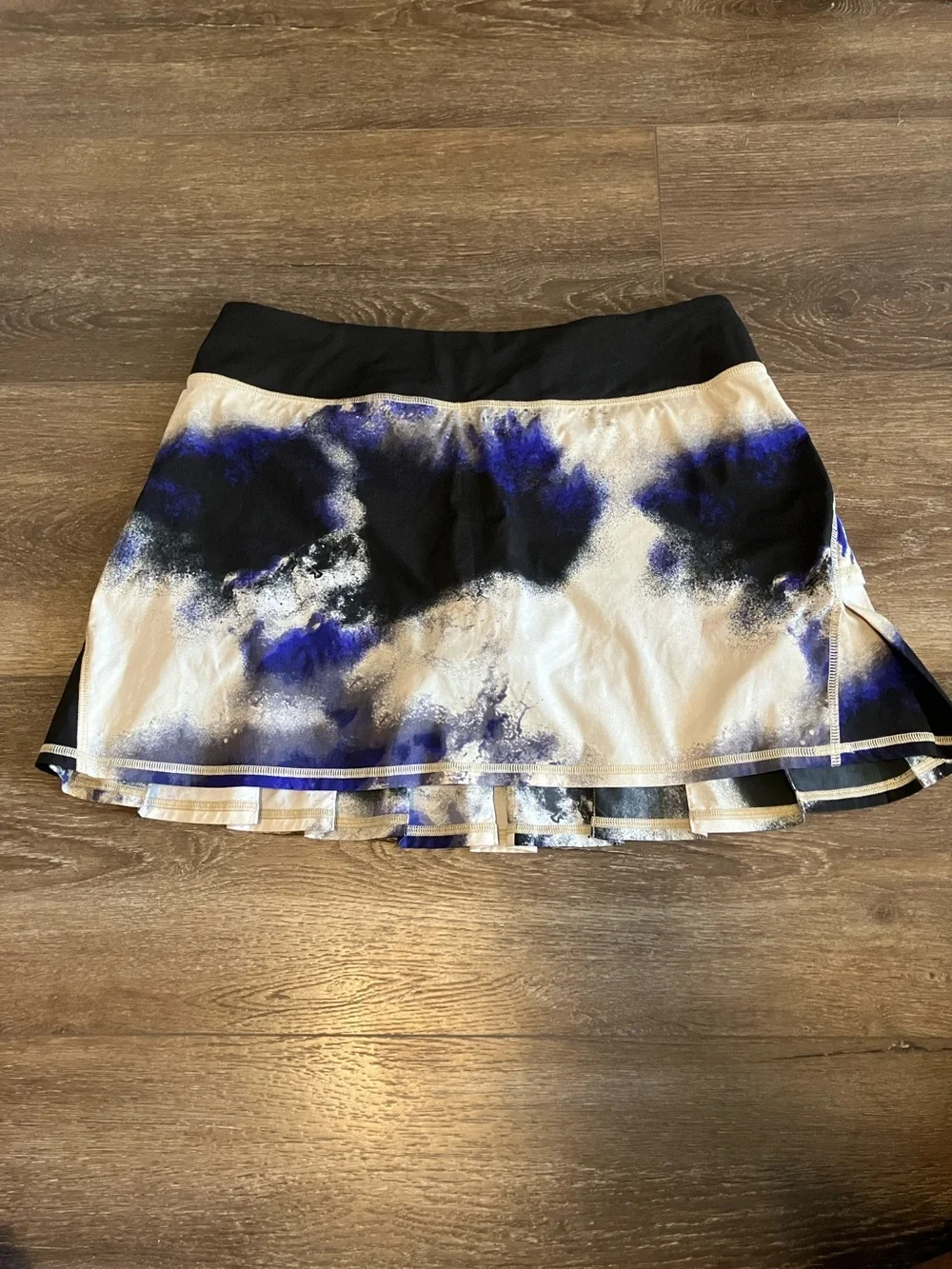 Lululemon Run Pace Setter Skirt Skort Milky Way Multi Print Pigment Blue 8 Tall